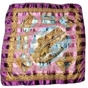 VENEZIANO Travel Scarf Multicolor Venezia Landscapes Polyester Square